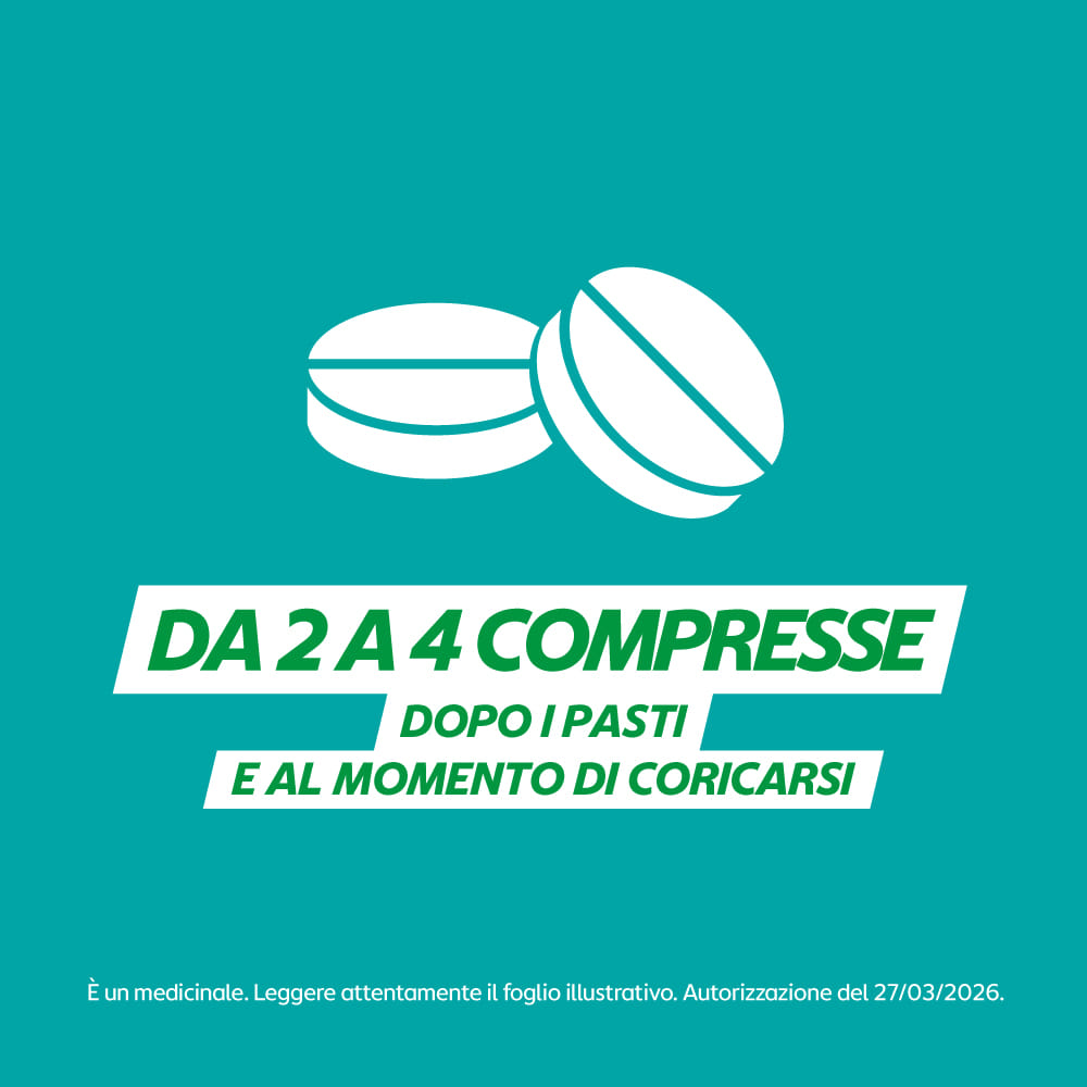 GAVISCON 24 CPR MENTA 250MG + 133,5MG contro sintomi del reflusso gastroesofageo, bruciore e acidità di stomaco