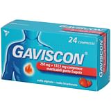 GAVISCON 24 compresse masticabili 250 mg + 133,5 mg fragola