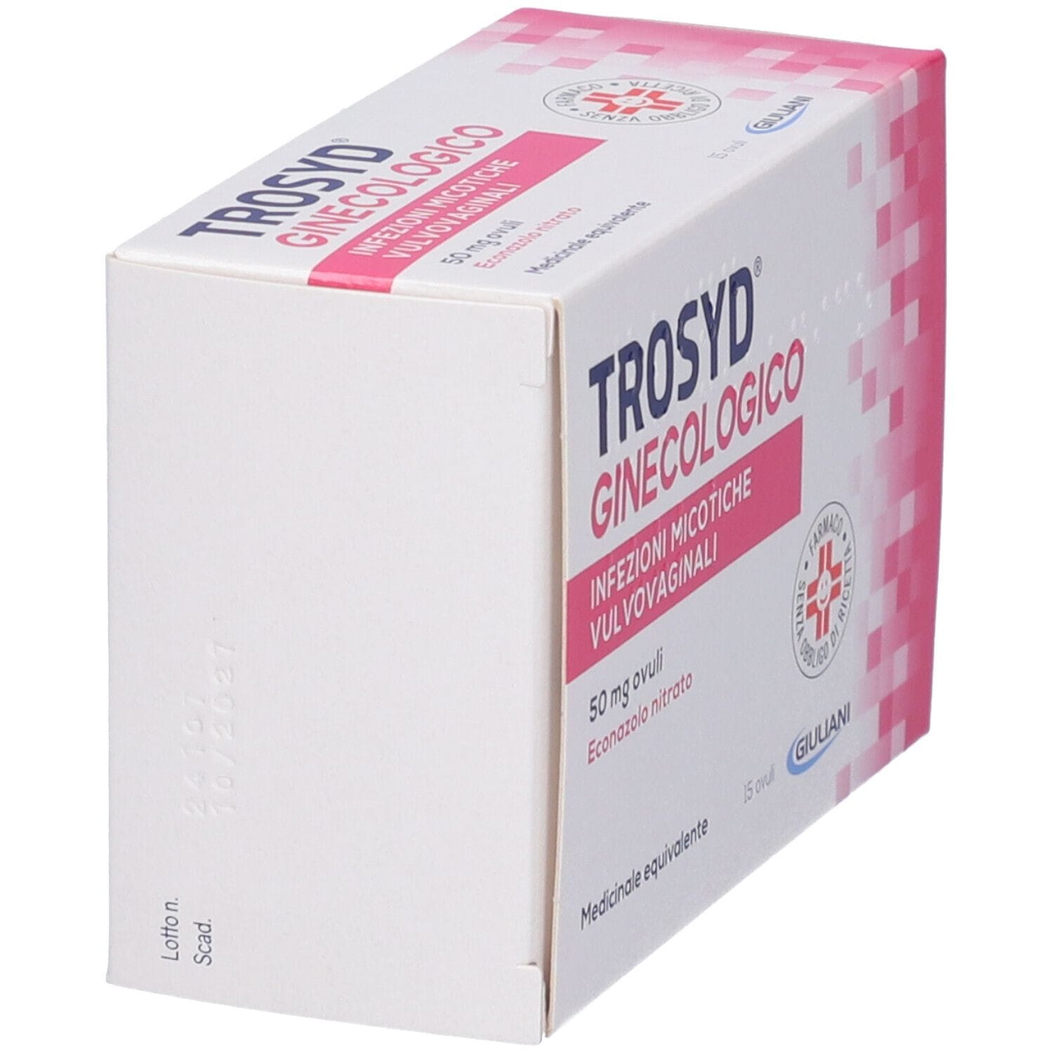 TROSYD GINECOL*15 OV VAG 50MG