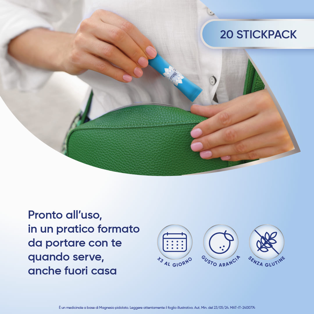 Mag2 magnesio pidolato contro stanchezza, debolezza muscolare 20 bst
