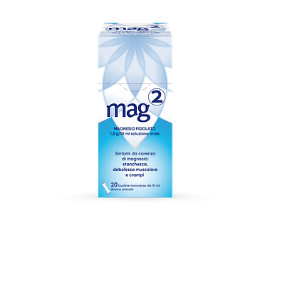 MAG 2 orale soluzione 20 bustine monodose 10 ml 1,5 g/10 ml