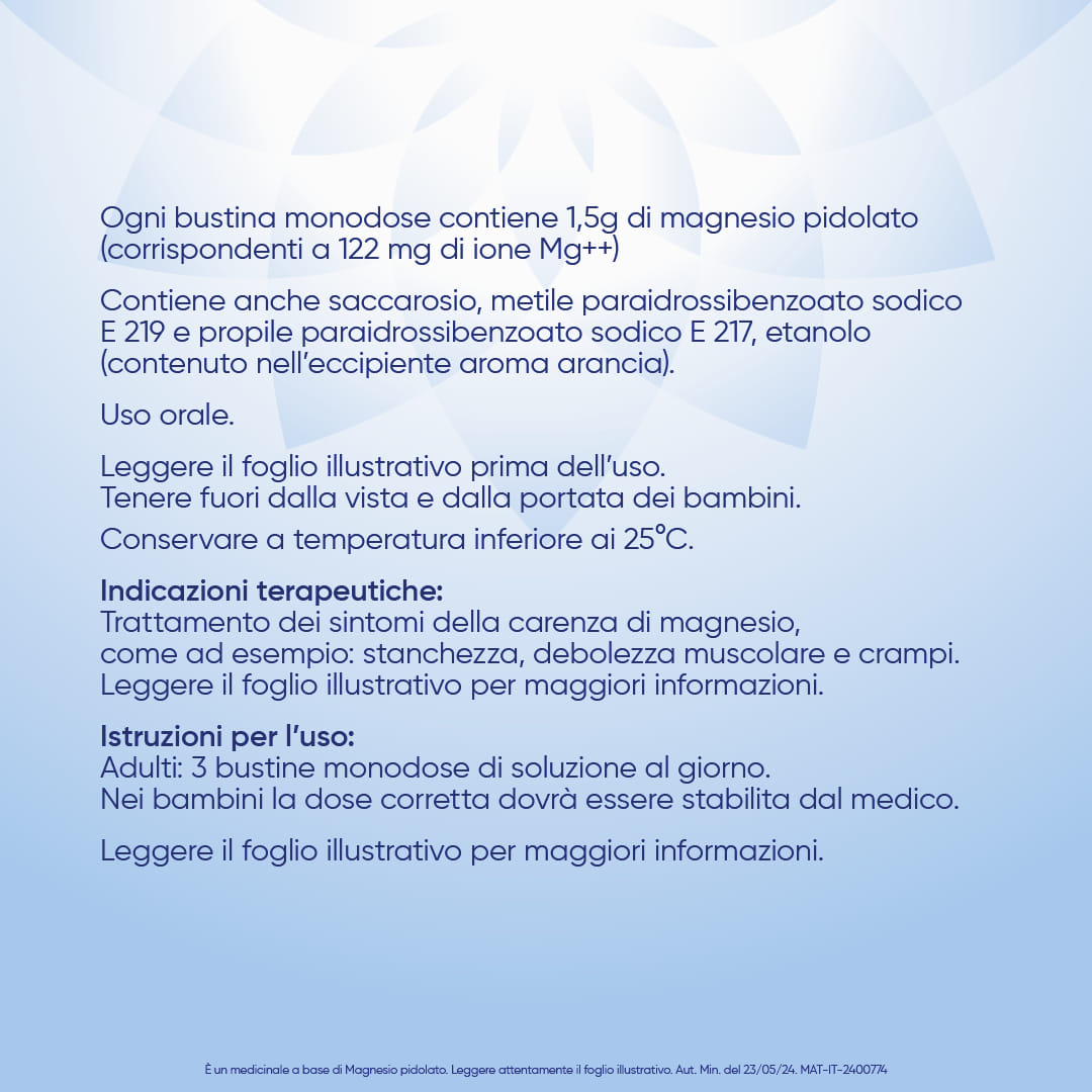 Mag2 magnesio pidolato contro stanchezza, debolezza muscolare 20 bst