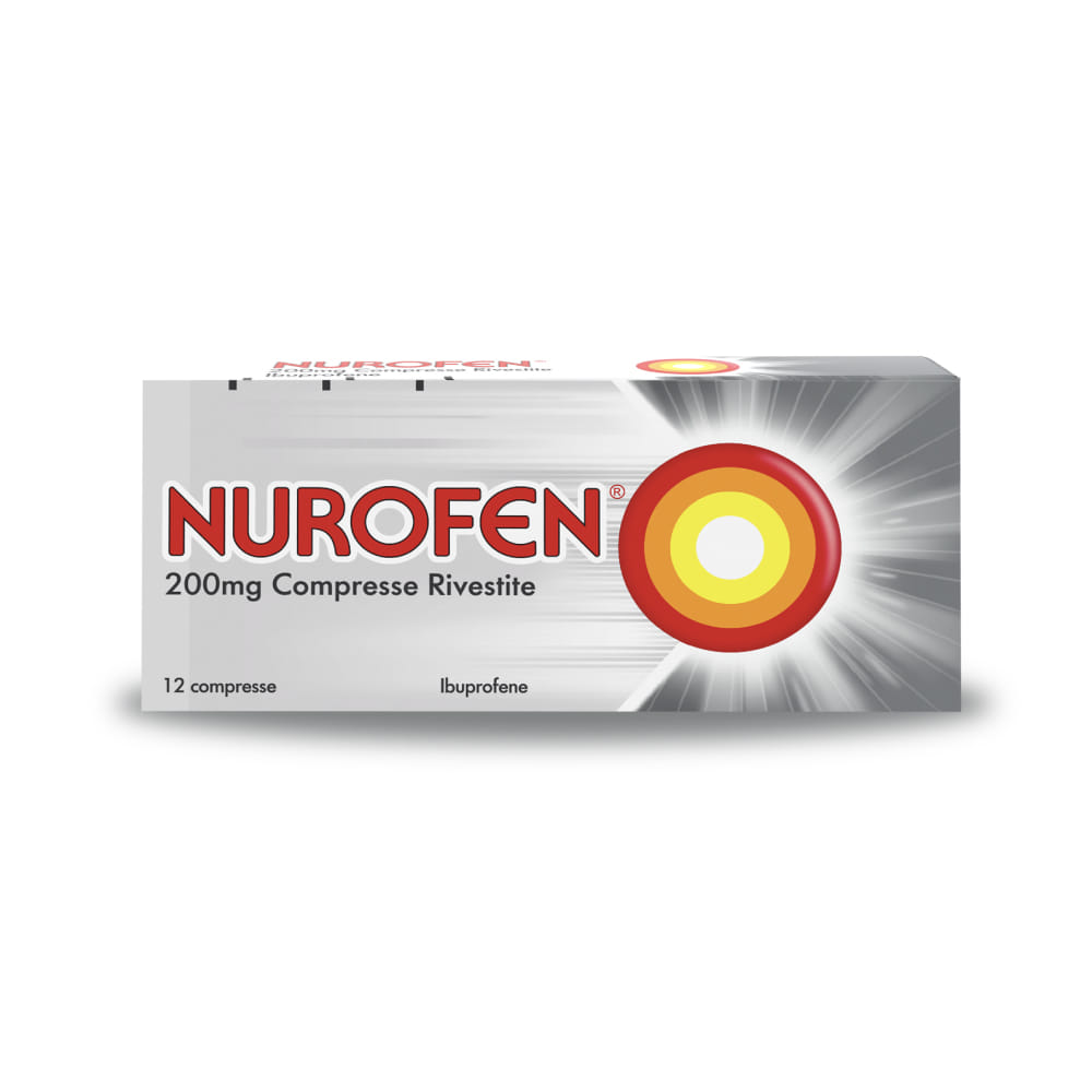 NUROFEN 200MG 12 CPR  ibuprofene funzione antinfiammatoria e antidolorifica contro febbre, mal di testa,  dolori muscolari e articolari