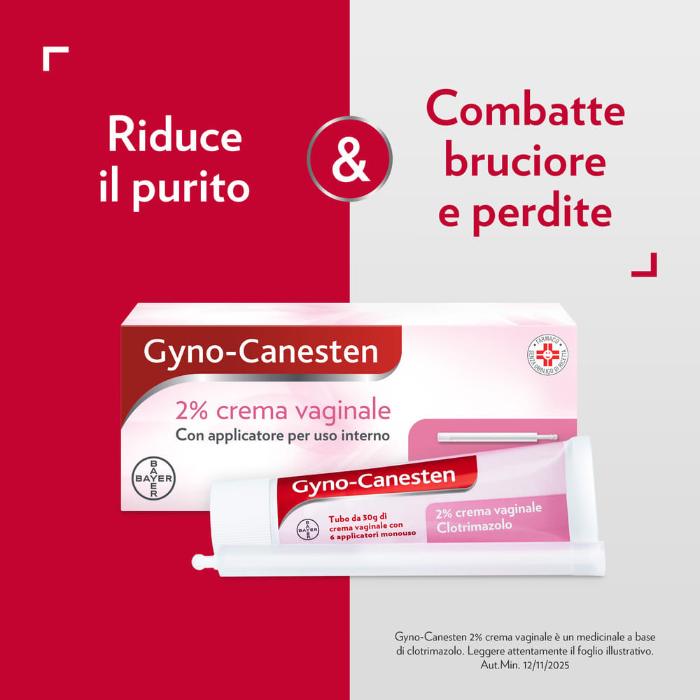 Gyno-Canesten Crema Intima Trattamento Sintomi Candida contro Prurito, Bruciore Intimo e Perdite, Tubo 30g
