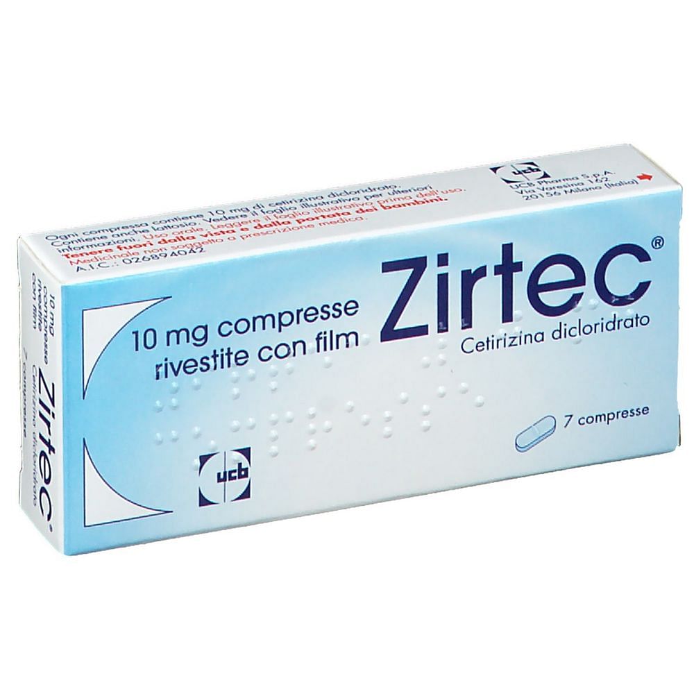 Zirtec 7 Compresse Rivestite Divisibili 10 Mg