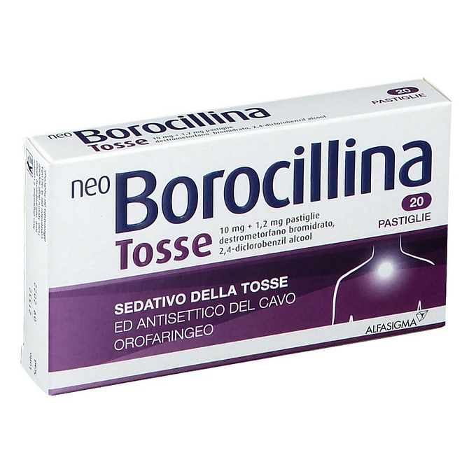Neoborocillina Tosse 20 Pastiglie 10 Mg + 1,2 Mg