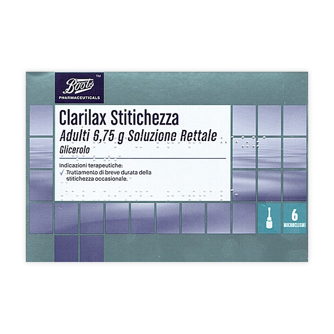 Clarilax Stitichezza Ad 6 Microclismi 6,75 G Glicerolo