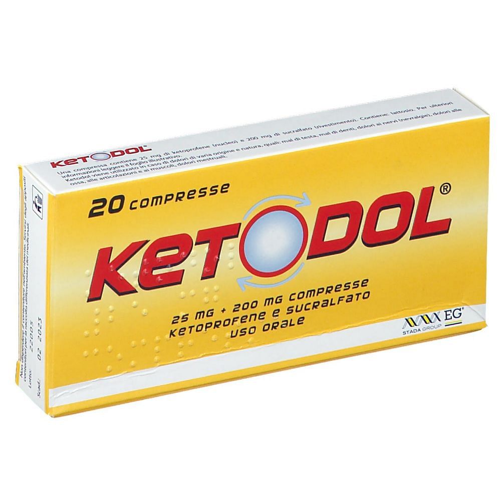 Ketodol 20 Compresse 25 Mg + 200 Mg