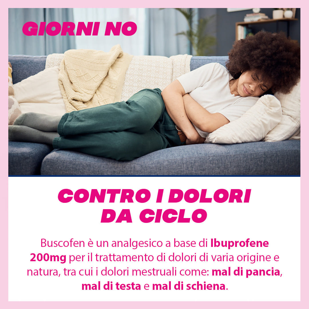 Buscofen 12 capsule, ibuprofene contro dolori da ciclo