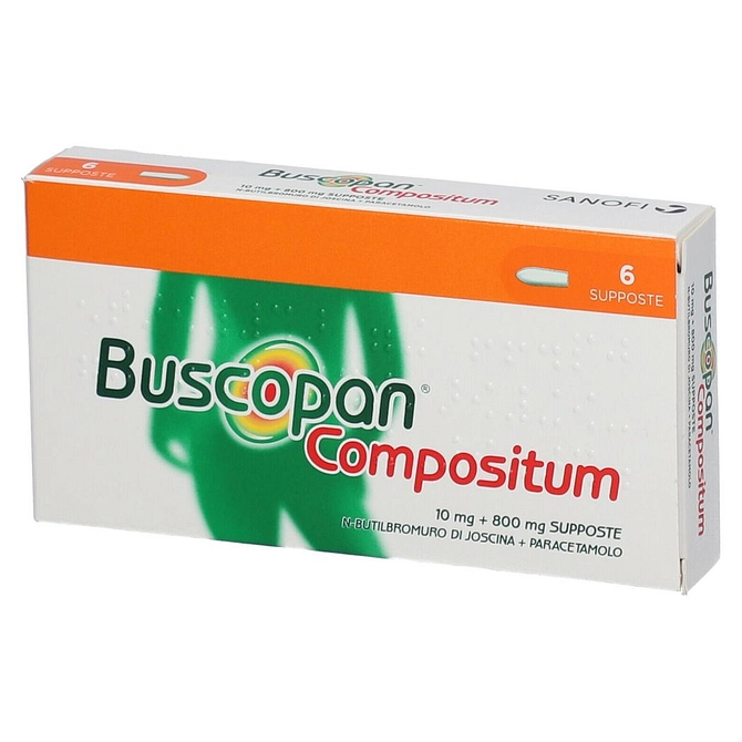 Buscopan Compositum 6 Supp 10 Mg + 800 Mg