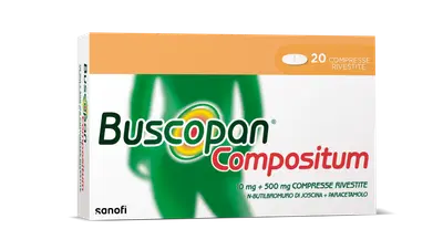Buscopan Compositum Doppia Azione Contro Dolori Forti e Crampi Addominali, 20 Compresse Rivestite Buscopan Compositum Doppia Azione Contro Dolori Forti e Crampi Addominali, 20 Compresse Rivestite