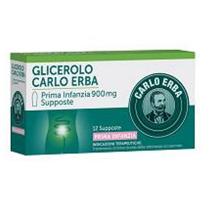 Glicerolo (Carlo Erba) Prima Infanzia 12 Supp 900 Mg
