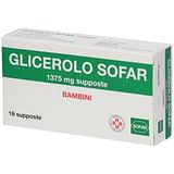 GLICEROLO SOFAR BB 18 supposte 1.375 mg