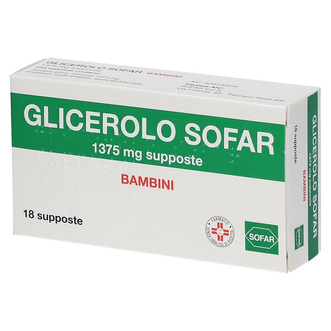 Glicerolo Sofar Bb 18 Supp 1.375 Mg