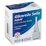 GLICEROLO (SELLA) AD 6 contenitori monodose 6,75 g soluzione rettale con camomilla e malva