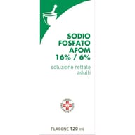 SODIO FOSFATO (AFOM) 1 flacone 120 ml 16% + 6% soluzione rettale con cannula preinserita