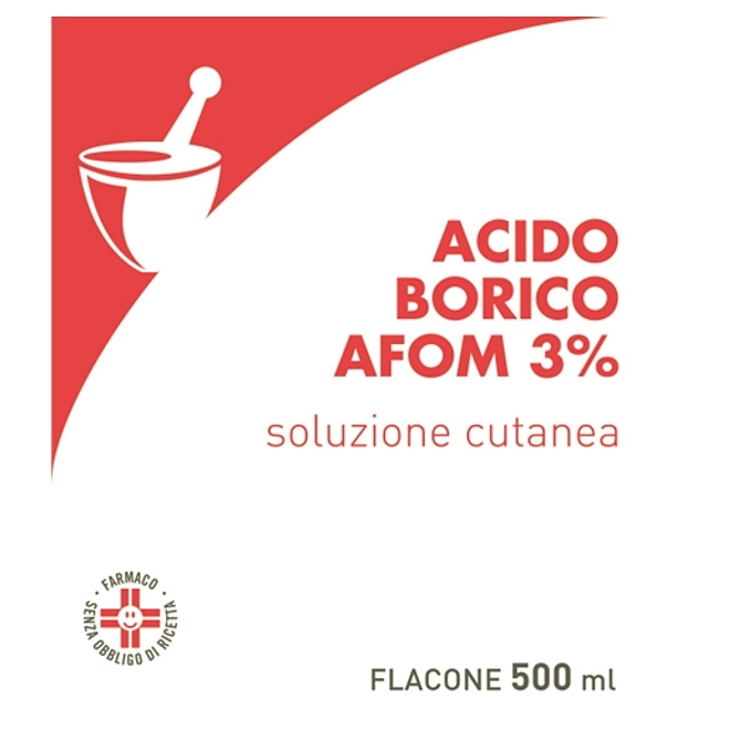 Acido Borico (Afom) Soluz U.E. 500 Ml 3%