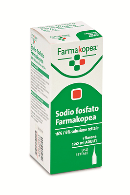 SODIO FOSFATO (FARMAKOPEA) 1 flacone 120 ml 16 % + 6 % soluzione rettale