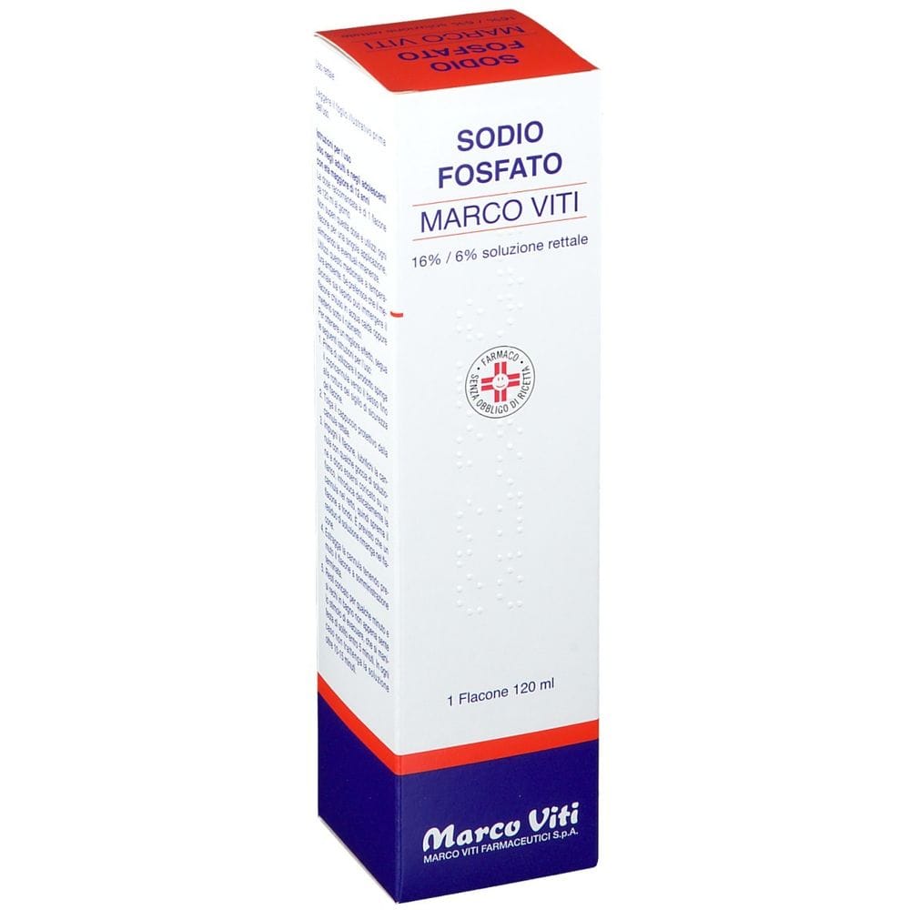 SODIO FOSFATO (MARCO VITI) 1 flacone 120 ml 16 % + 6 % soluzione rettale
