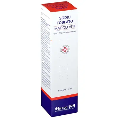 SODIO FOSFATO (MARCO VITI) 1 flacone 120 ml 16 % + 6 % soluzione rettale SODIO FOSFATO (MARCO VITI) 1 flacone 120 ml 16 % + 6 % soluzione rettale