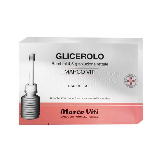 GLICEROLO (MARCO VITI) BB 6 contenitori monodose 4,5 g soluzione rettale con camomilla e malva