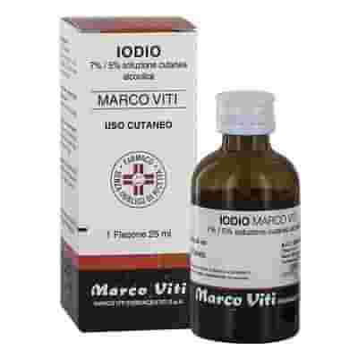IODIO SOLUZIONE ALCOLICA I (MARCO VITI) soluzione cutanea 25 ml7% + 5%