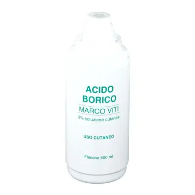 ACIDO BORICO (MARCO VITI) soluzione cutanea 500 ml 3% ACIDO BORICO (MARCO VITI) soluzione cutanea 500 ml 3%