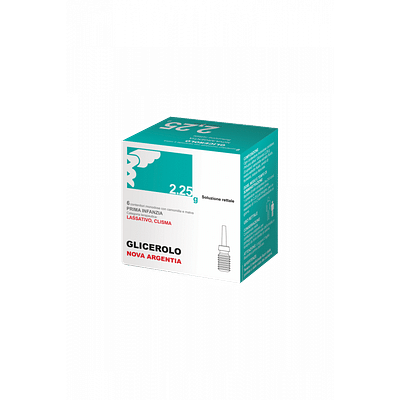 GLICEROLO (NOVA ARGENTIA) prima infanzia 6 contenitori monodose 2,25 g soluzione rettale con camomilla e malva