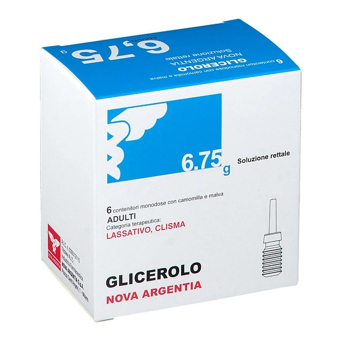 Glicerolo (Nova Argentia) Ad 6 Contenitori Monodose 6,75 G Soluz Rett Con Camomilla E Malva