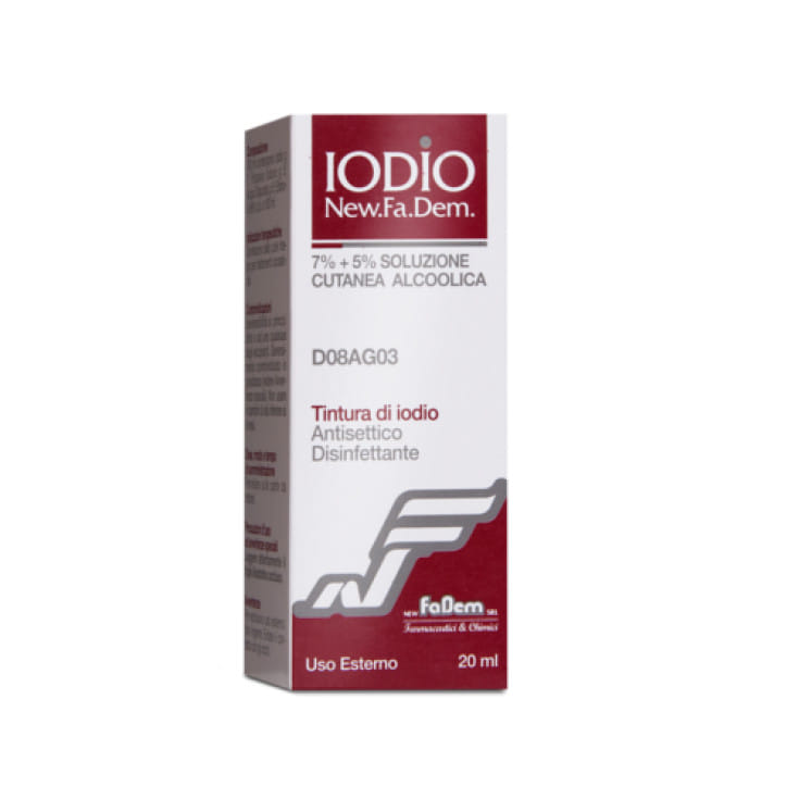 IODIO SOLUZIONE ALCOLICA I (NEW.FA.DEM.) soluzione cutanea 1.000 ml 7% + 5%