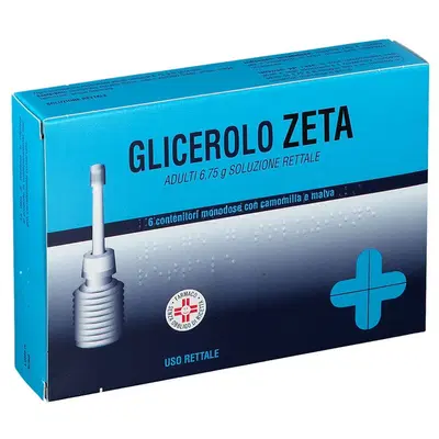 GLICEROLO (ZETA FARMACEUTICI) AD 6 contenitori monodose 6,75 g soluzione rettale con camomilla e malva GLICEROLO (ZETA FARMACEUTICI) AD 6 contenitori monodose 6,75 g soluzione rettale con camomilla e malva