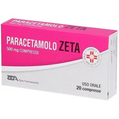 PARACETAMOLO (ZETA FARMACEUTICI) 20 compresse 500 mg PARACETAMOLO (ZETA FARMACEUTICI) 20 compresse 500 mg