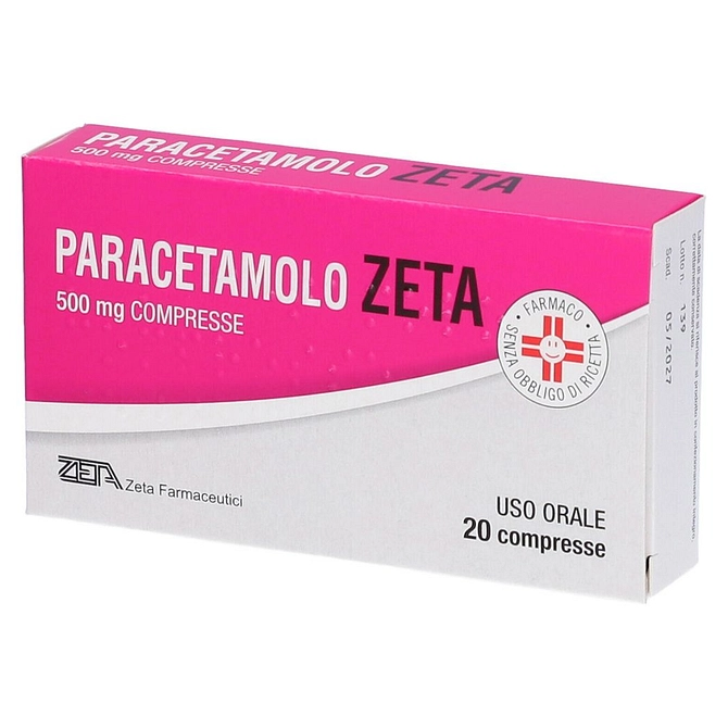 Paracetamolo (Zeta Farmaceutici) 20 Cpr 500 Mg