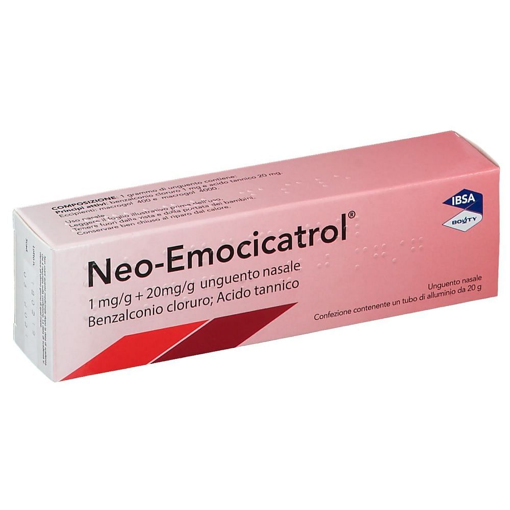 Neoemocicatrol Unguento Nasale 20 G 1 Mg/G + 20 Mg/G