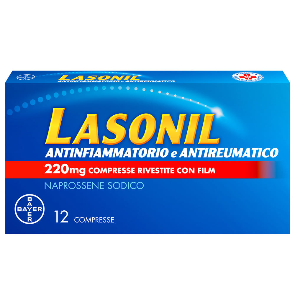 Lasonil Antidolorifico e Antinfiammatorio contro Dolore Muscolare e Articolare, 12 Compresse Rivestite