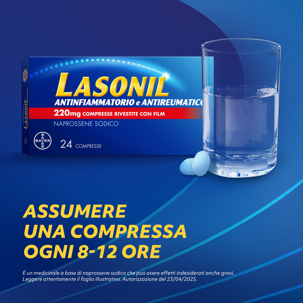 Lasonil Antidolorifico e Antinfiammatorio contro Dolore Muscolare e Articolare, 24 Compresse