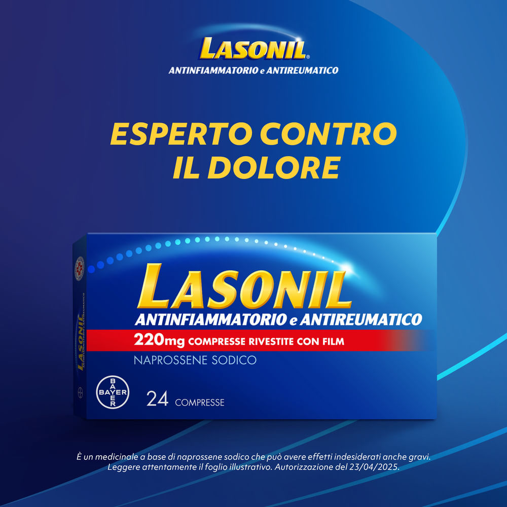 Lasonil Antidolorifico e Antinfiammatorio contro Dolore Muscolare e Articolare, 24 Compresse
