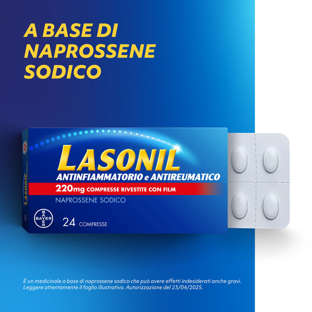 Lasonil Antidolorifico e Antinfiammatorio contro Dolore Muscolare e Articolare, 24 Compresse