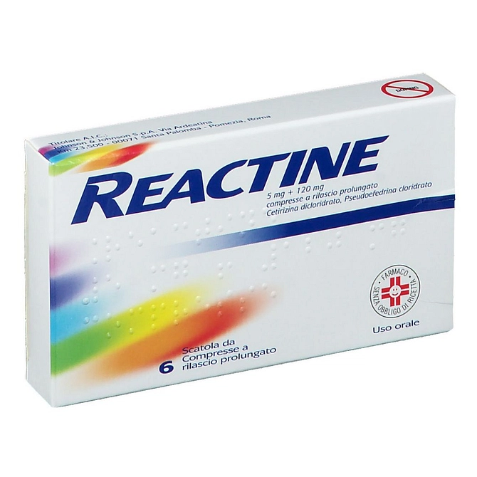 Reactine 6 Cpr 5 Mg + 120 Mg Rilascio Prolungato
