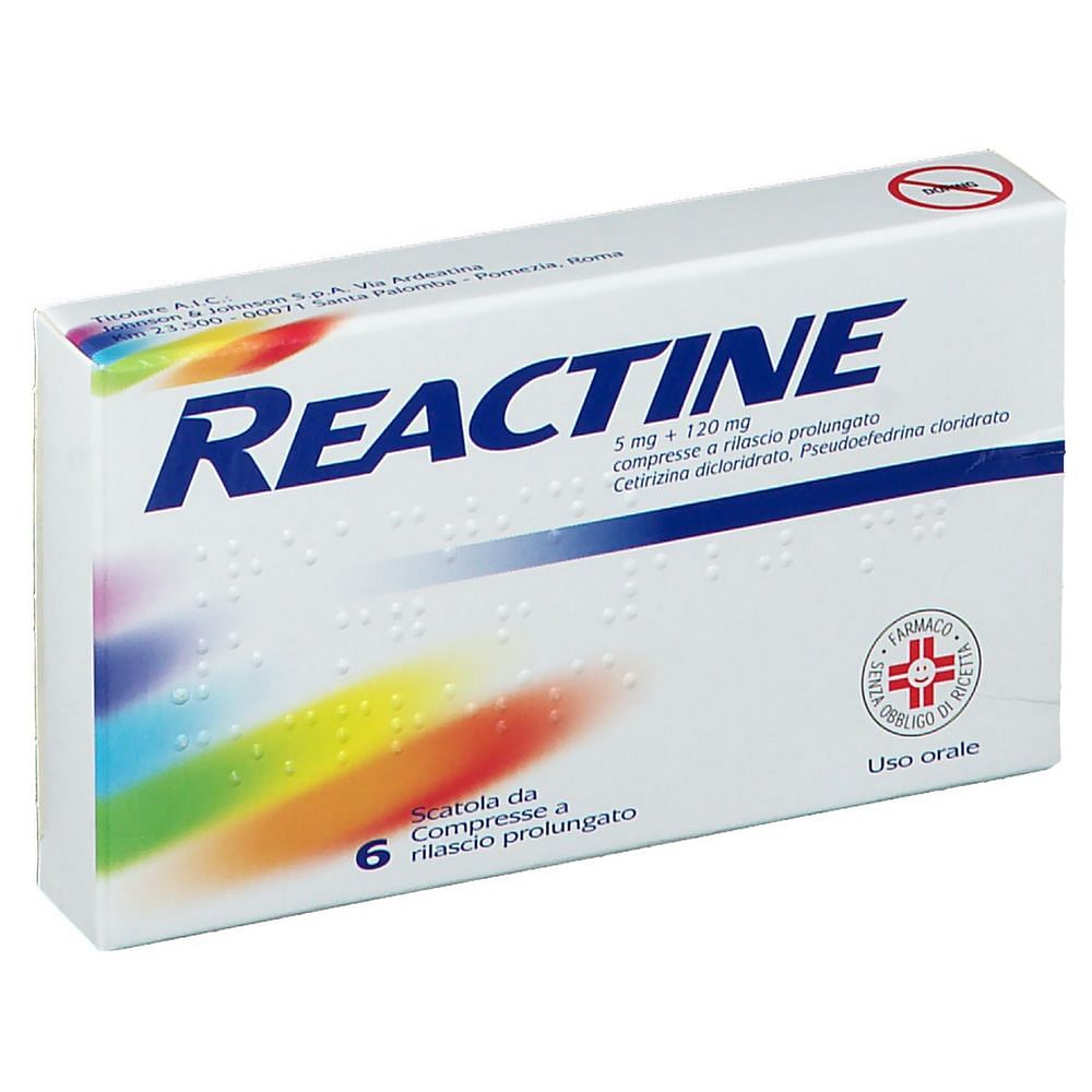 Reactine 6 Compresse 5 Mg + 120 Mg Rilascio Prolungato