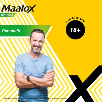 Maalox Nausea, trattamento della nausea, 20 cpr effervescenti Maalox Nausea, trattamento della nausea, 20 cpr effervescenti