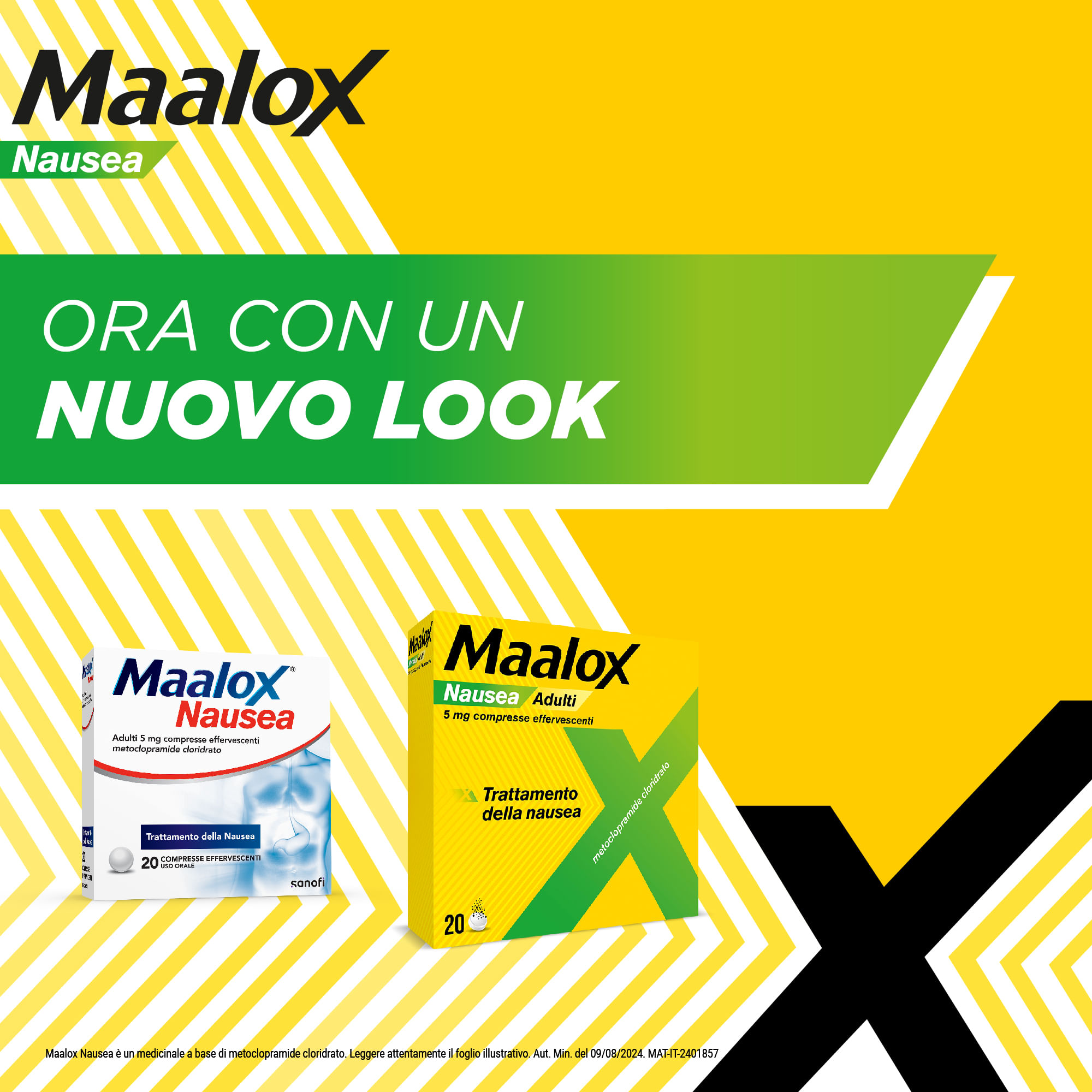 Maalox Nausea, trattamento della nausea, 20 cpr effervescenti