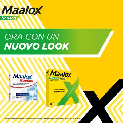 Maalox Nausea, trattamento della nausea, 20 cpr effervescenti Maalox Nausea, trattamento della nausea, 20 cpr effervescenti