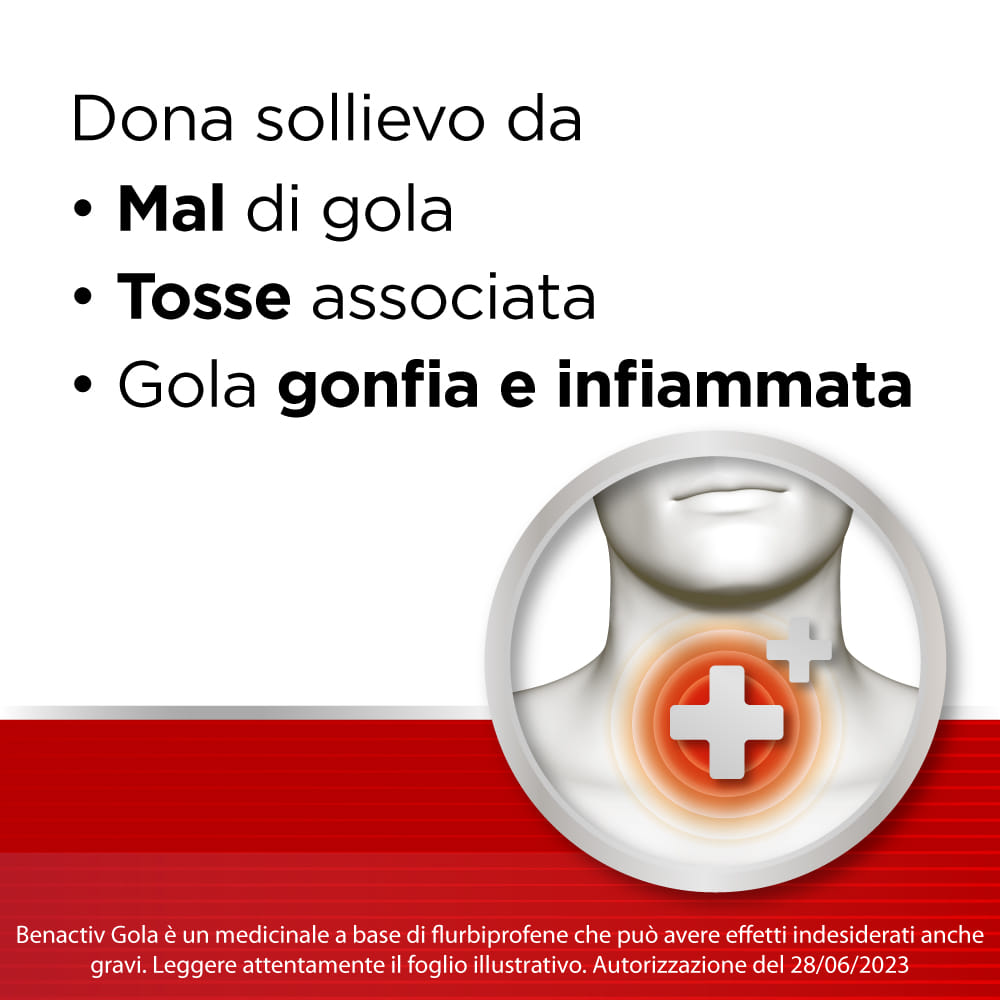 BENACTIV GOLA 16 PAST. LIMONE E MIELE pastiglie mal di gola 