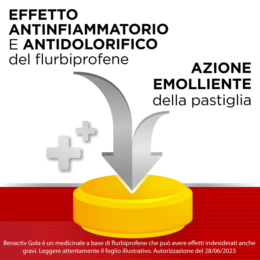 BENACTIV GOLA 16 PAST. LIMONE E MIELE pastiglie mal di gola 