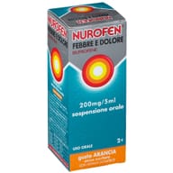 NUROFEN FEBBRE E DOLORE orale sospensione 100 ml 200 mg/5 ml arancia senza zucchero con siringa