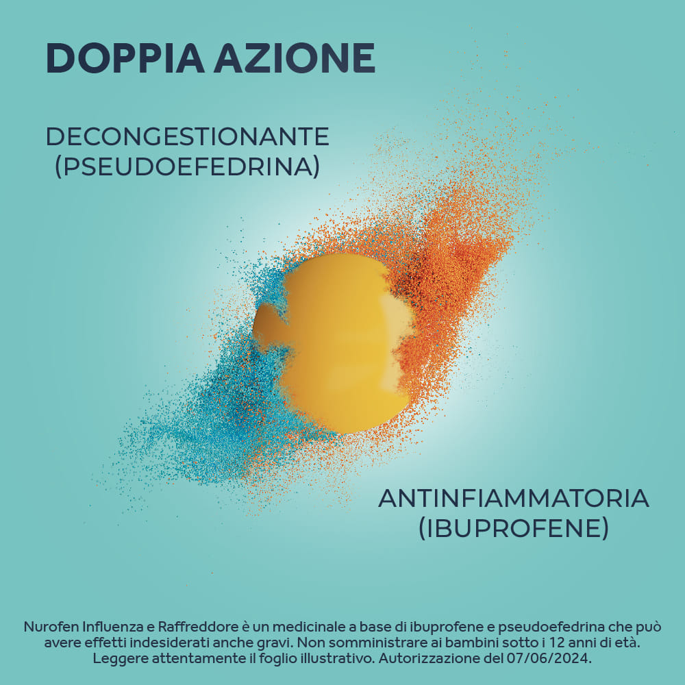 NUROFEN NUROFEN INFLUENZA E RAFFREDDORE 12 compresse rivestite 200 mg + 30 mg