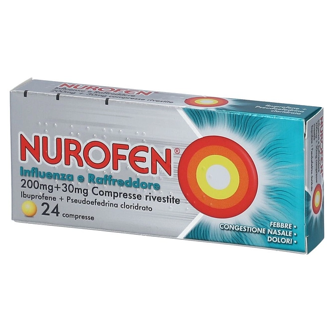 Nurofen Influenza E Raffreddore 24 Cpr Riv 200 Mg + 30 Mg