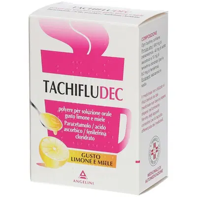 TACHIFLUDEC polvere orale 10 bustine limone/miele TACHIFLUDEC polvere orale 10 bustine limone/miele