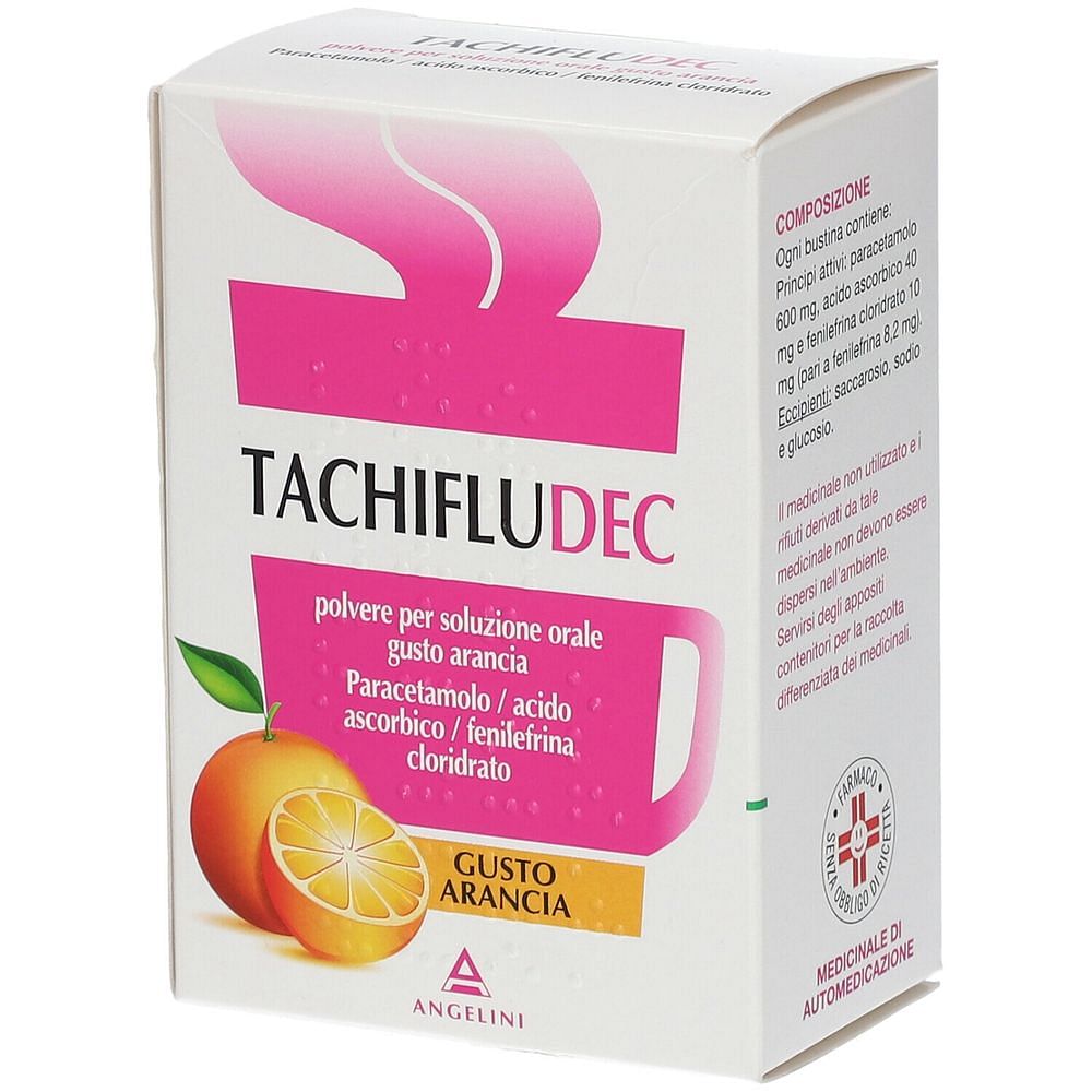 Tachifludec Orale Polvere 10 Bustine Arancia